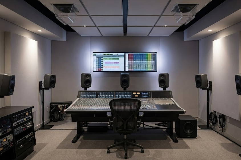 Dolby Atmos 7.1.4 immersive audio recording studio